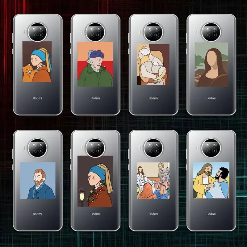 

Abstract oil painting Phone Case Transparent for xiaomi redmi note 8 9 9s 11 10t lite pro
