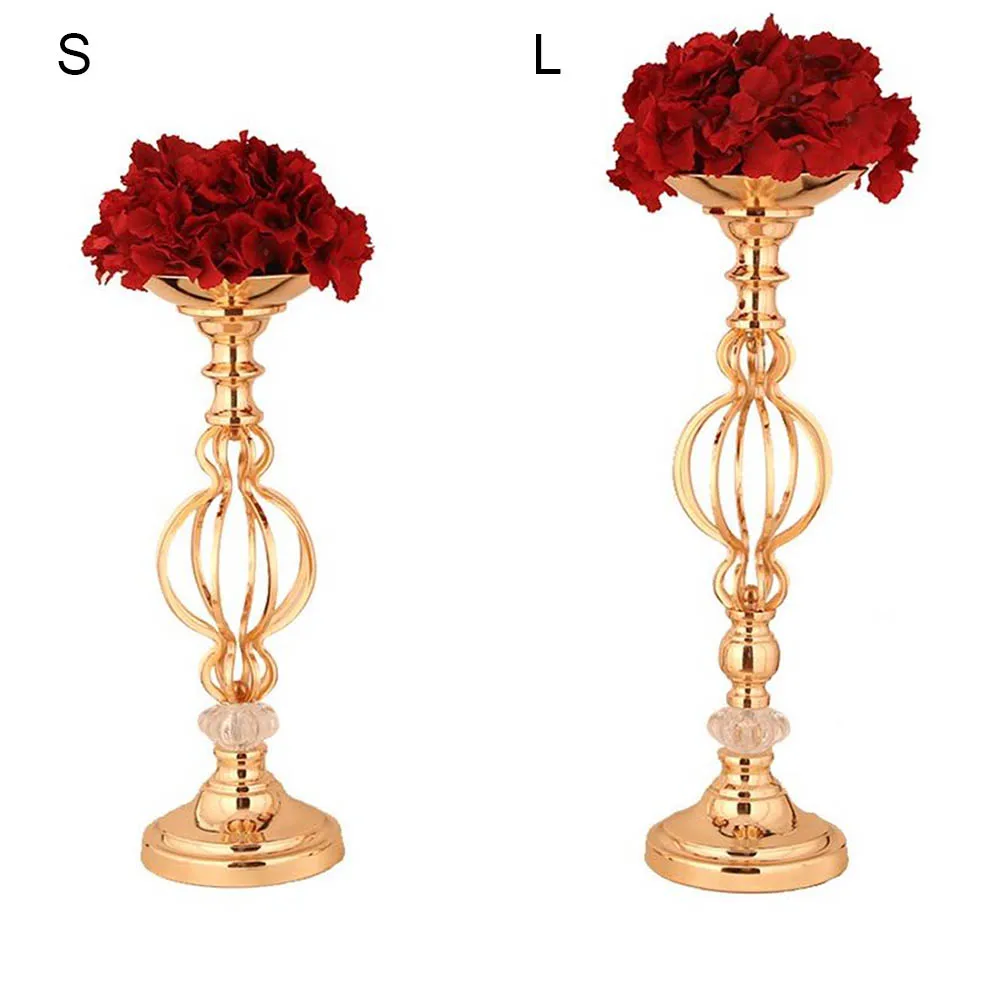 Золотые подсвечники 50 см/20 дюймов металлический подсвечник ваза для цветов