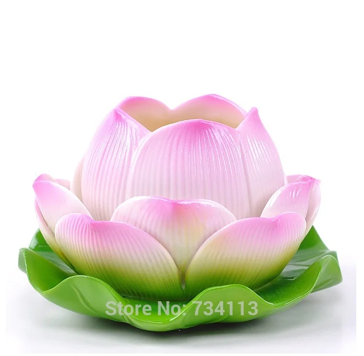 Лотосная лампа для Будды Керамическая скульптура Подсвечник Декоративное фарфоровое искусство и ремесло Китайская украшение удачи 1 шт. на.