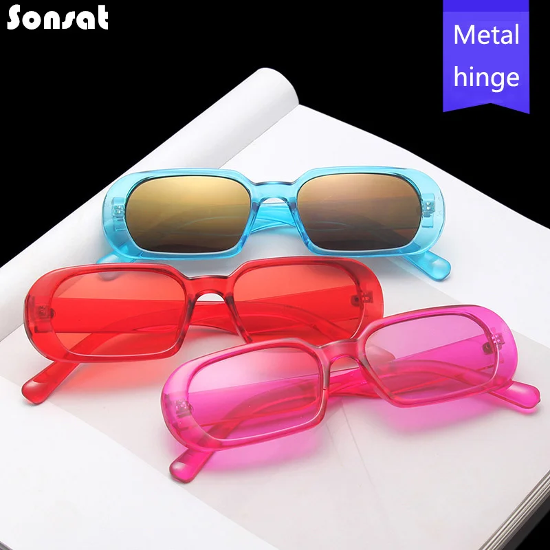 Модные прямоугольные квадратные очки Женские Ретро винтажные брендовые