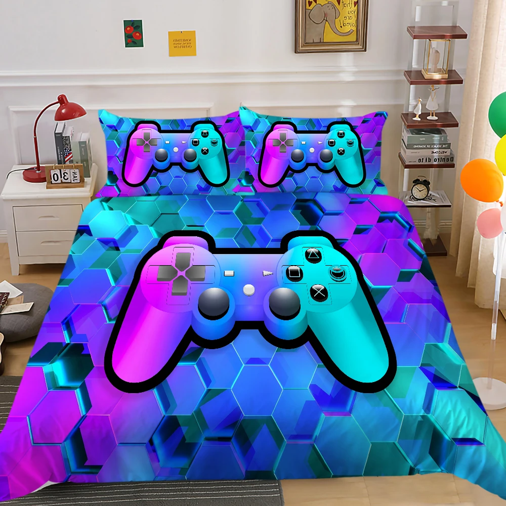 

3D Постельное белье игровой джойстик для Xbox пододеяльник один одеяло крышки Queen Размеры для маленьких мальчиков и девочек 2/3 шт домашний текс...