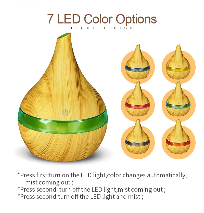 USB Aroma Essential Oil Diffuser Ultrasonic Cool Mist Humidifier Air Purifier 7 Color Change LED Night light for car Office Home | Дом и сад