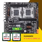 HUANANZHI X79-4D материнская плата с высокоскоростной M.2 NVME SSD с двумя слотами LAN Giga Порты и разъёмы 2 процессора Ксеон E5 2690 V2 3,0 ГГц купить компьютер