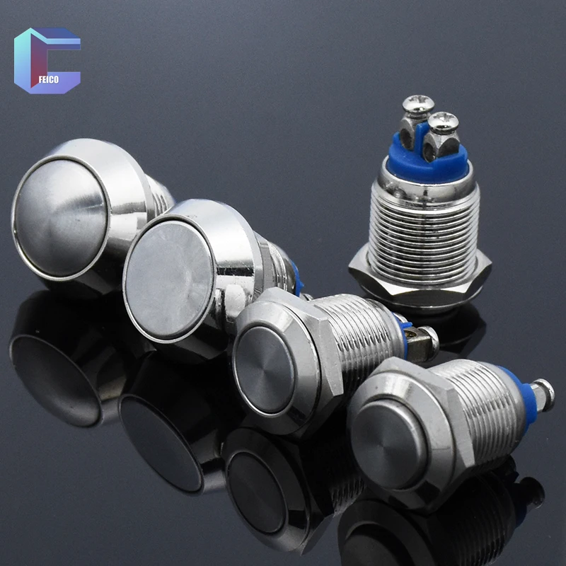 Водонепроницаемый металлический винт в виде гриба 12 мм тип 1 кнопка питания без