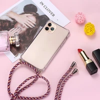 luxury cute lanyard silicone phone case for iphone 13 12 11 pro max se xsmax xr xs x 8 7 6 plus ultra thin necklace strap funda