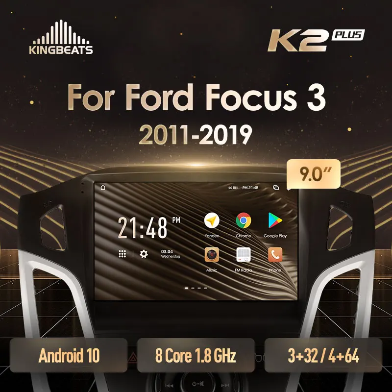 Фото KingBeats штатное головное устройство For Ford Focus 3 Mk 2011 2019 GPS Android 10 автомагнитола на