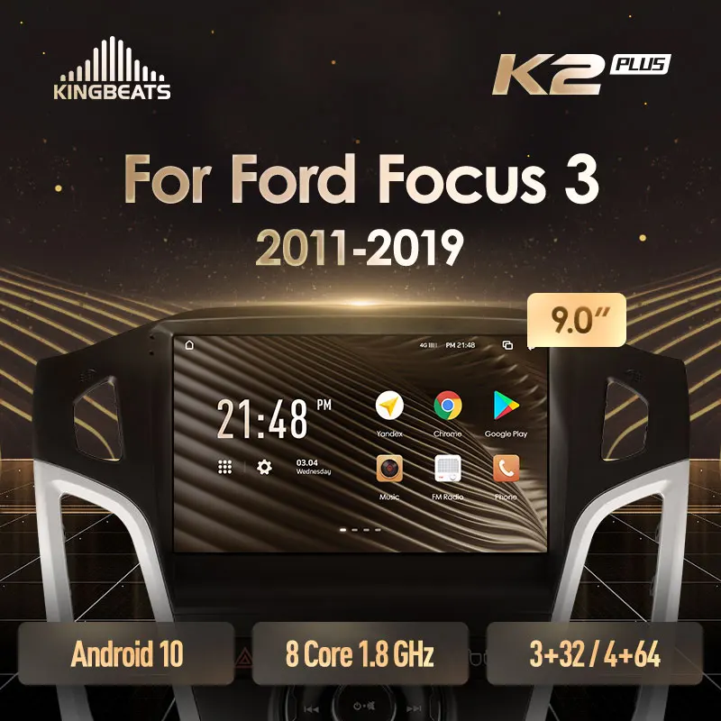 KingBeats штатное головное устройство For Ford Focus 3 Mk 2011 2019 GPS Android 10 автомагнитола на