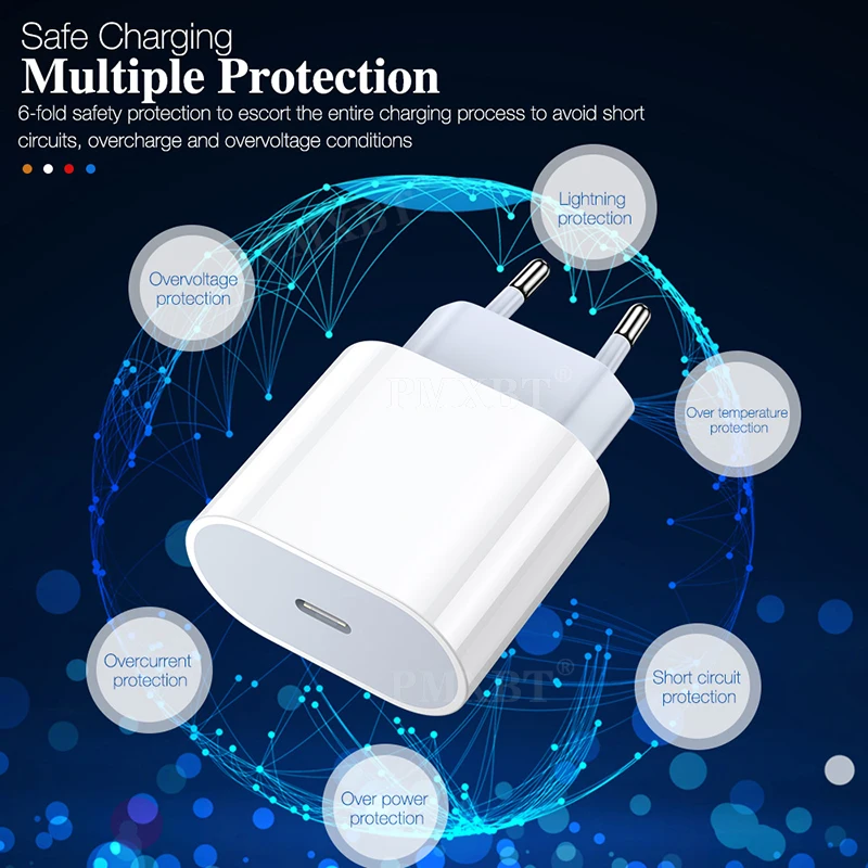 20 Вт PD USB зарядное устройство QC 3 0 Быстрая зарядка ЕС и США штекер Адаптер для iPhone 12