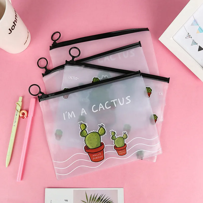 Прозрачный чехол из ПВХ для карандашей косметичка макияжа Карманный держатель