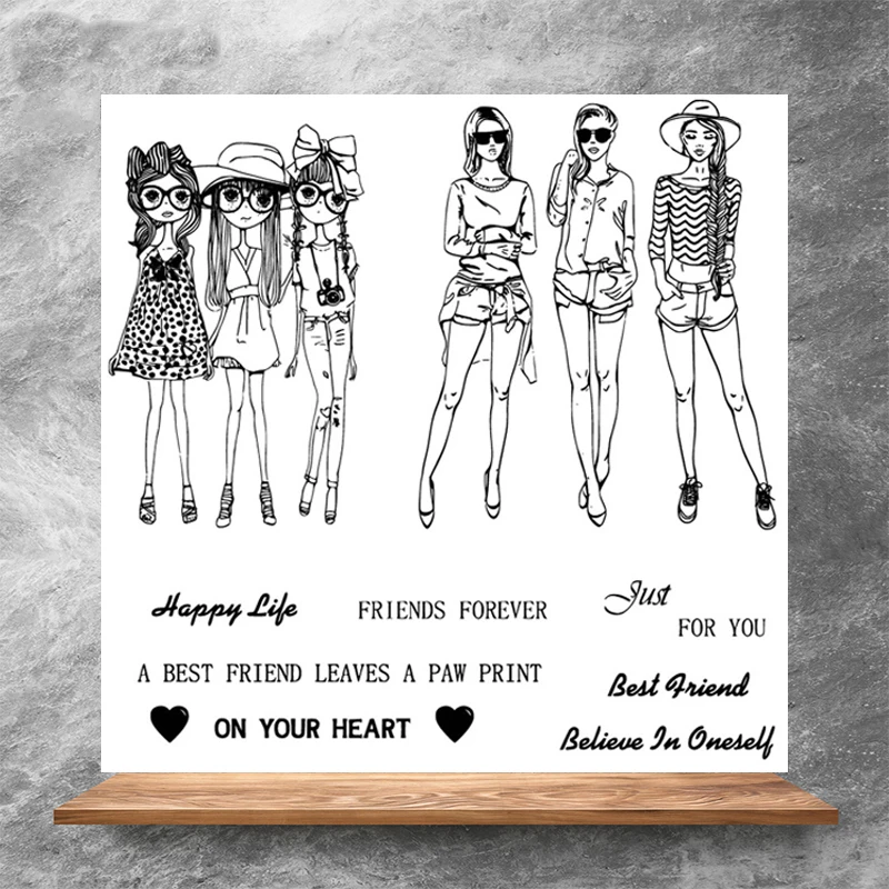 

ZhuoAng my friend Clear Stamps/Silicone Transparent Seals for DIY scrapbooking photo album Clear Stamps