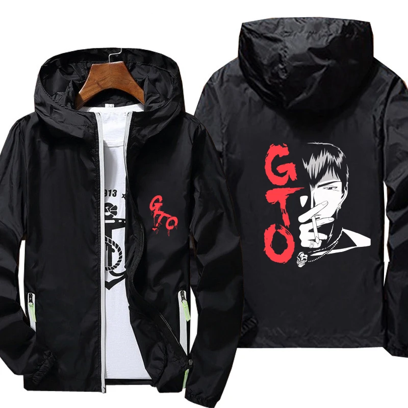 

Повседневная куртка для преподавателей Onizuka, сезон весна-осень, светоотражающая ветровка на молнии, водонепроницаемые куртки, мужские улич...
