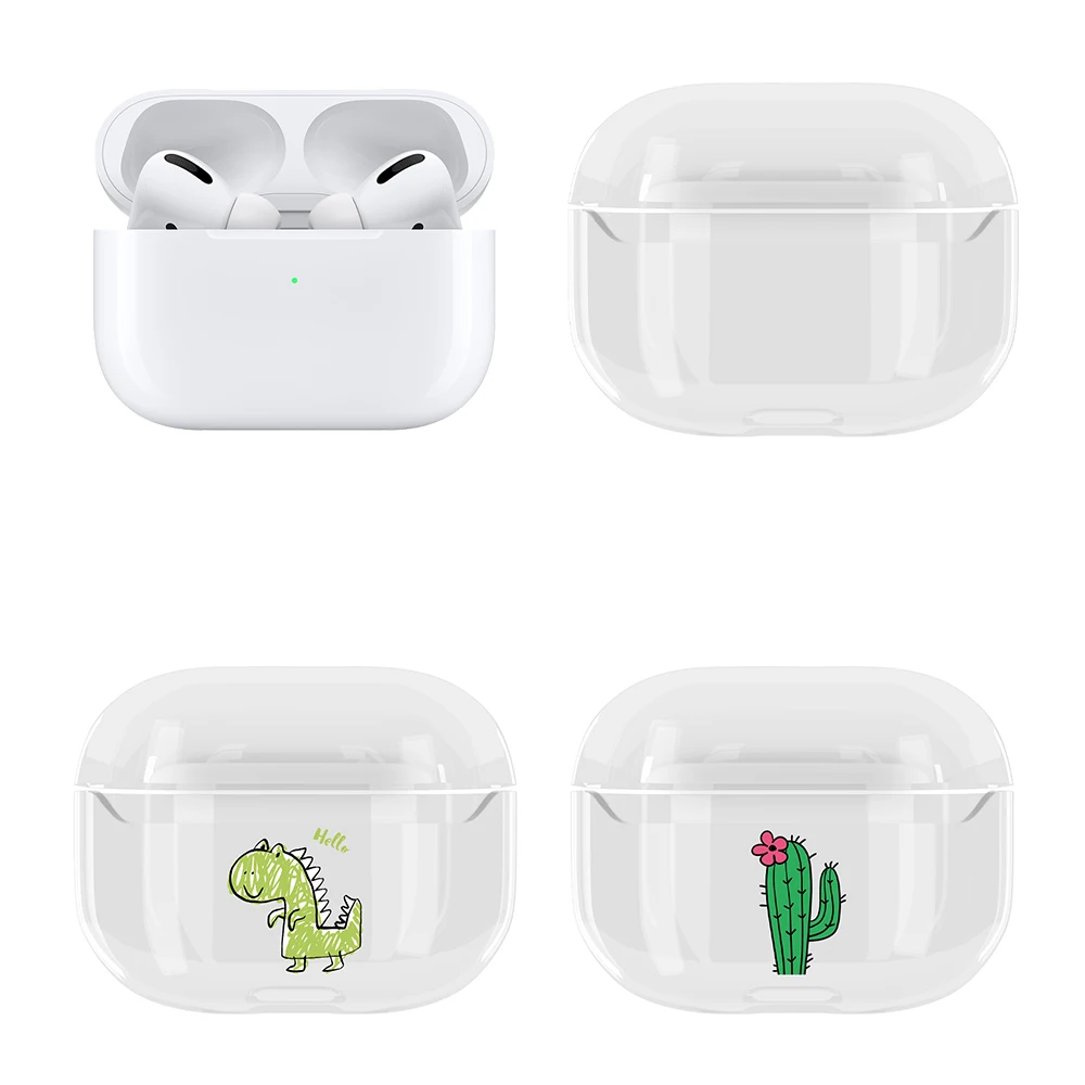 Прозрачный защитный чехол для наушников Apple Airpods Pro Жесткий Чехол из