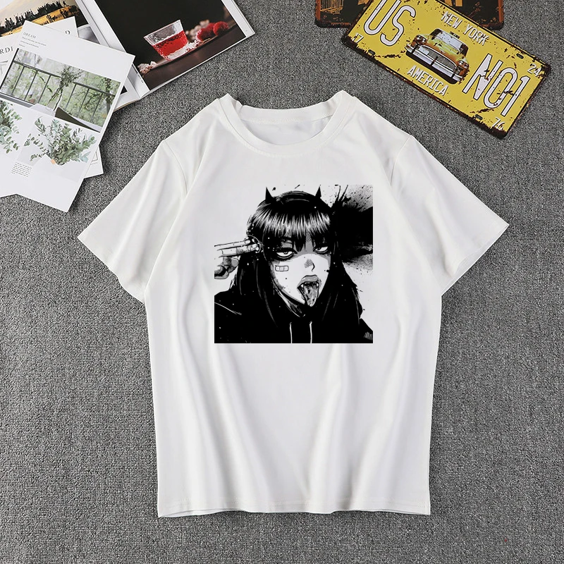 

Women's T-shirt cotton gothic lolita style clothes graphic tee summer Harajuku vintage hip-hop streetwear kawaii tops women 2021