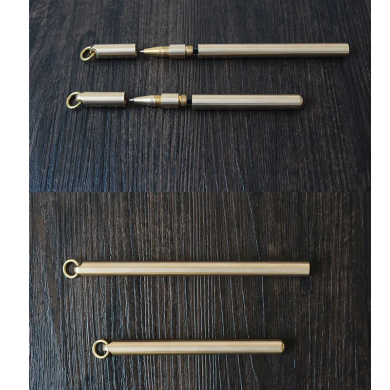 Латунная золотая ручка-карандаш в стиле ретро ручка из чистого металла