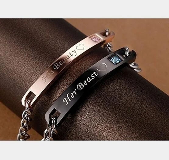 Браслеты FEECOLOR из нержавеющей стали для влюбленных уникальный подарок пар его