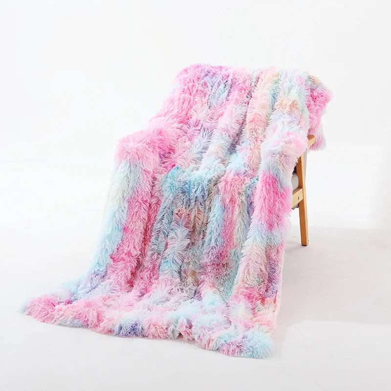 

Fluffy Blanket For Bed Sofa Cover Bedspread Long Shaggy Super Soft Warm Bedding Sheet Air Conditioning Throw Blanket