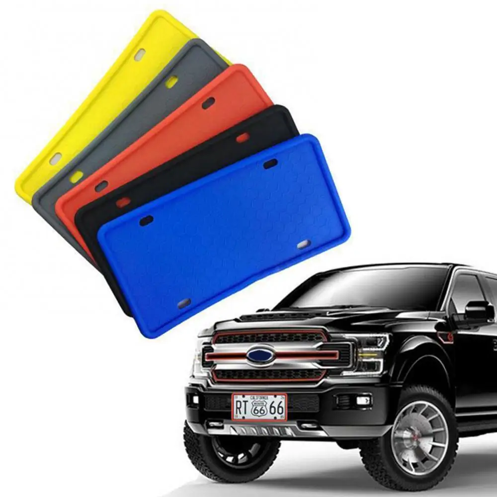 

Silicone Auto License Plate Bracket Vehicle Rust-proof Number Card Frame Cover