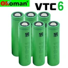 100% Новый 18650 аккумулятор VTC6 3000 мАч 3,7 в литиевый аккумулятор для VTC6 3000 мАч подходит для фонарика