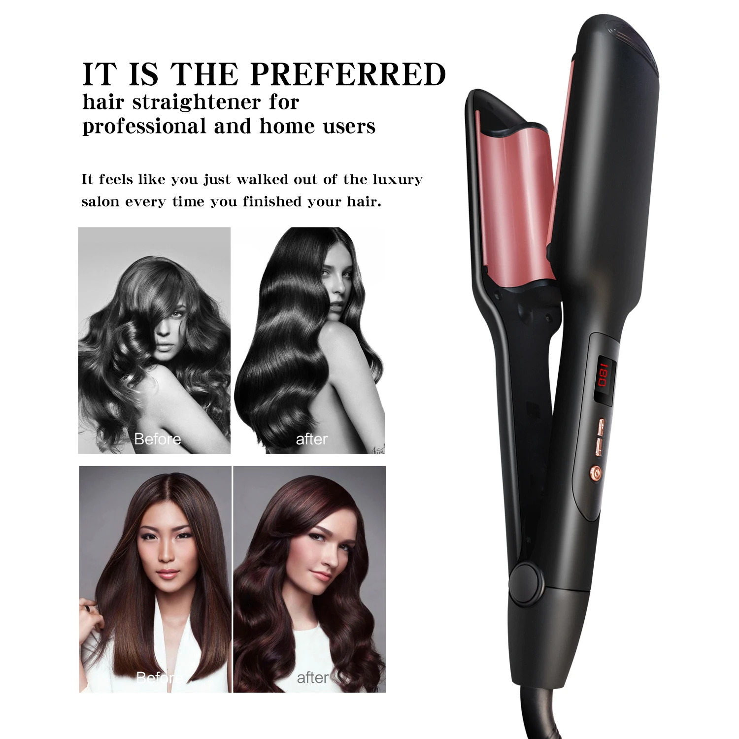 

Ceramic Wave Hair Curling Iron Professional Triple Barrel Hair Curler Irons Roller Curl Wand Waver Styling Tools Styler
