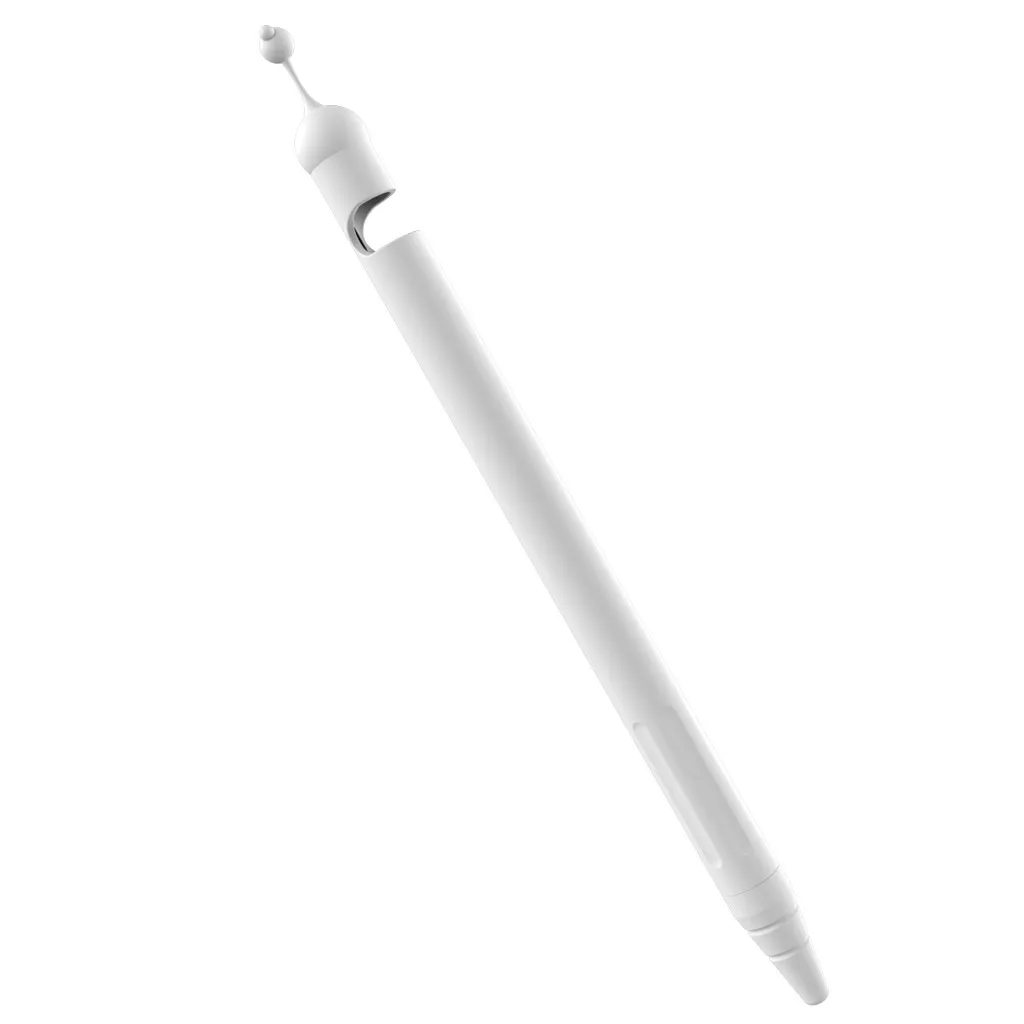 Силиконовый чехол совместимый с Apple Pencil 1 го поколения держателем кожаным