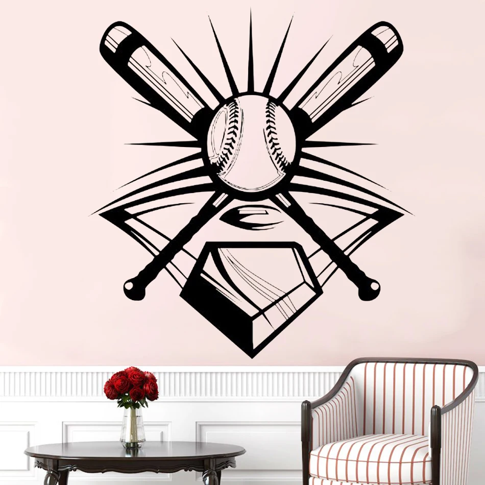 

YOYOYU Наклейка на стену дизайн интерьер украшение для дома бейсбольные виды спорта известная фотография наклейка J108