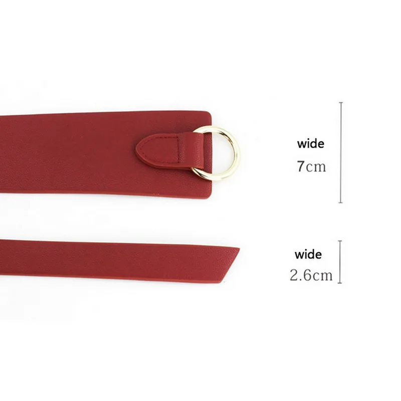 

2021 New Wide Leather Corset Belt Female Tie Red Black Bow Leisure Belts for Lady Wedding Dress Waistband Women's Waist Belts