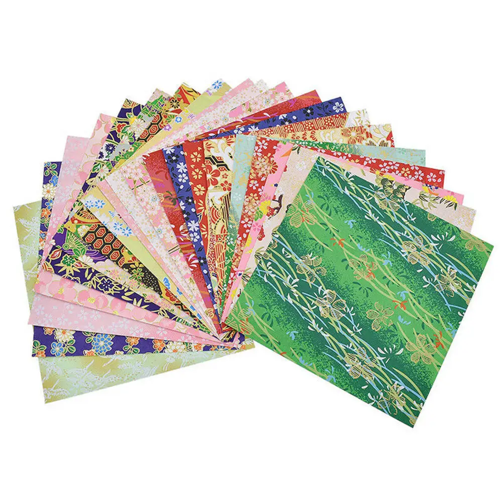 30 шт. японская Складная бумага для поделок оригами традиционный цветочный дизайн