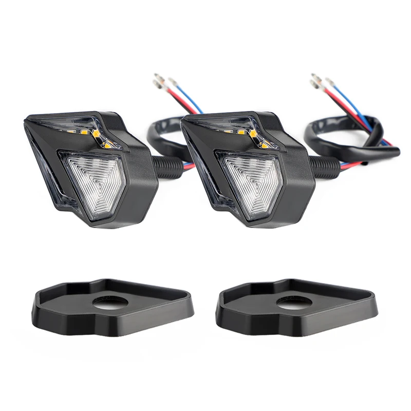 

2PCS LED Turn Signal Motorcycle Turn Signals Light Tail Lights Indicators for Moto Motorbike Red Yellow