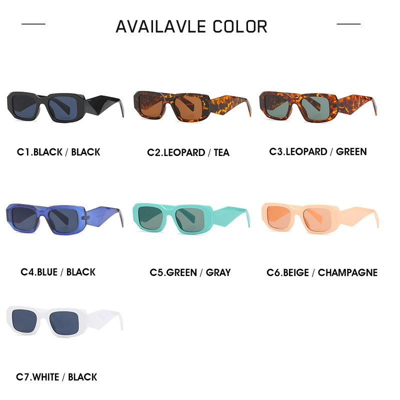 

2021 New Luxury Brand Design Women's Small Square Sunglasses 9128 Irregular Wide Legs Men's Modern Glasses Oculos De Sol Uv400