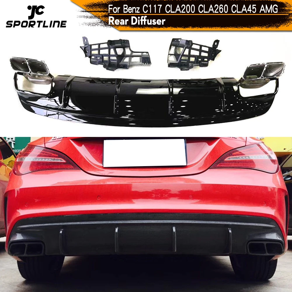 Диффузор заднего бампера для Mercedes Benz W117 CLA200 CLA260 CLA45 AMG подтяжка лица 2016 2019
