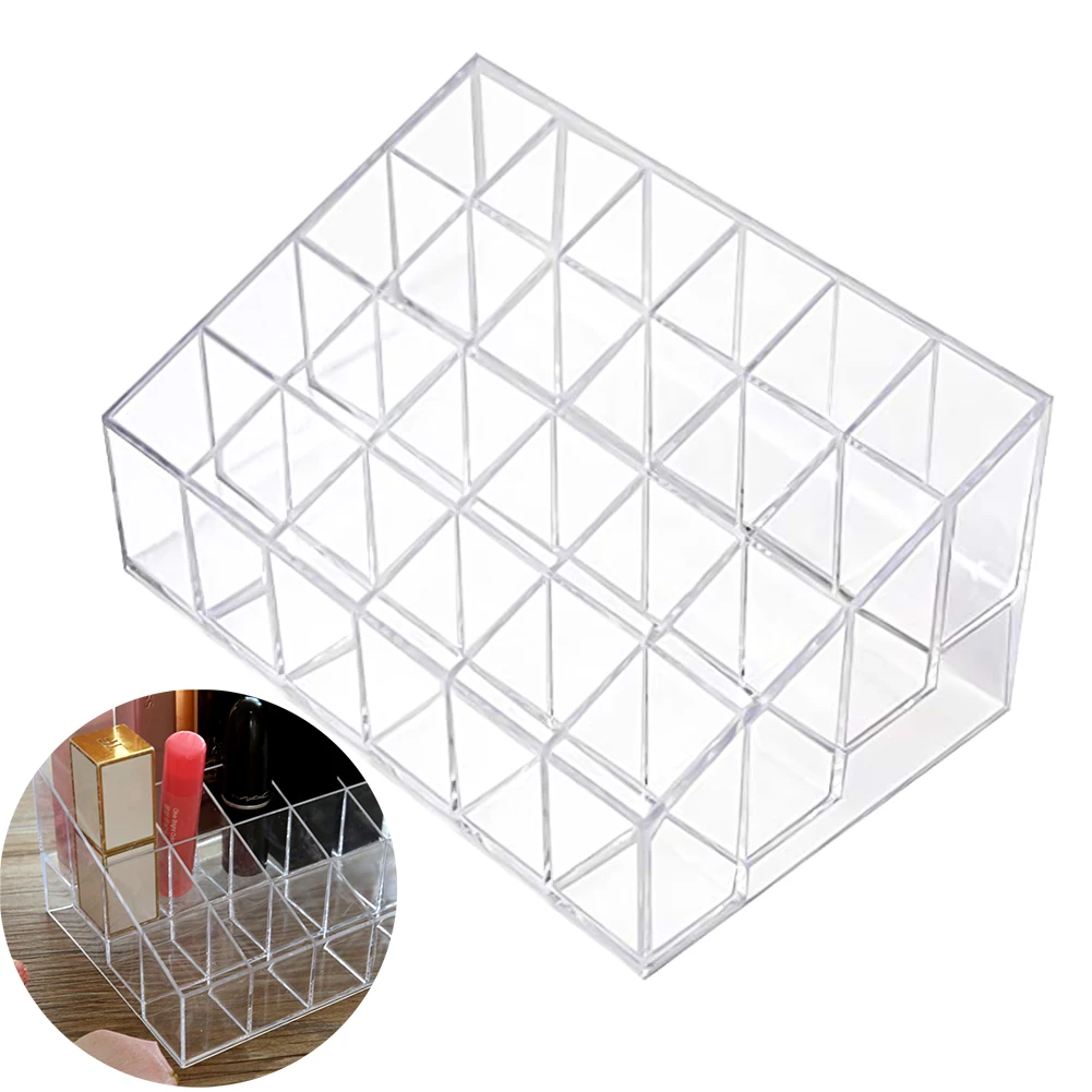 Органайзер для макияжа чехол хранения акриловая косметичка губная помада