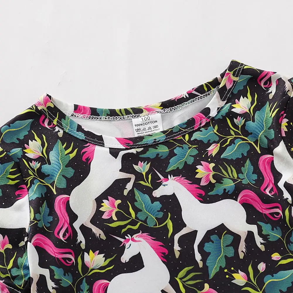 Новинка 2019 года летнее платье принцессы с принтом для девочек детское