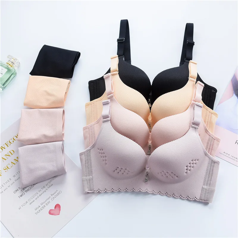 Бюстгальтер женский бесшовный с чашками пуш ап Модный интимный хлопковый