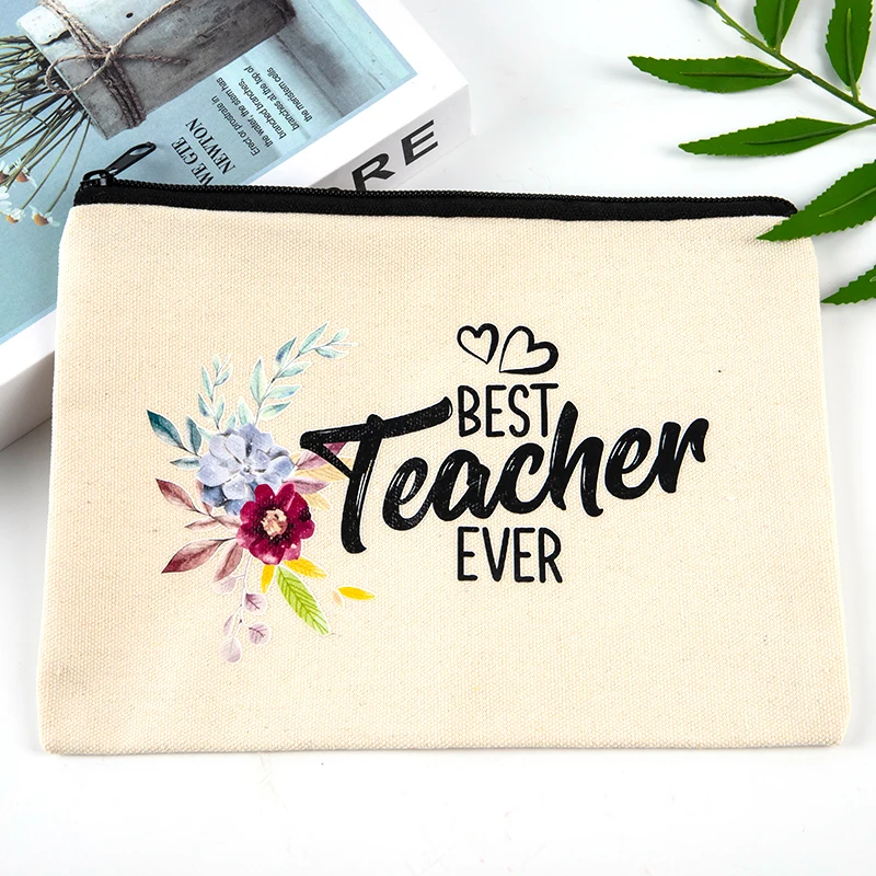 

Music Art Science Teacher Pencil Bag Graduation Back To School Teacher's Day Thanksgiving Gift Girl Makeup Bag