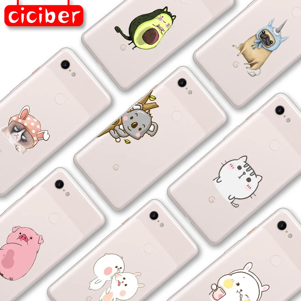 

Unicorn Avocado Pig Case For Google Pixel 4 5 3 2 XL Cover for Pixel 3a 4a 5G XL Soft Silicone TPU Luxury Protect Phone Fundas