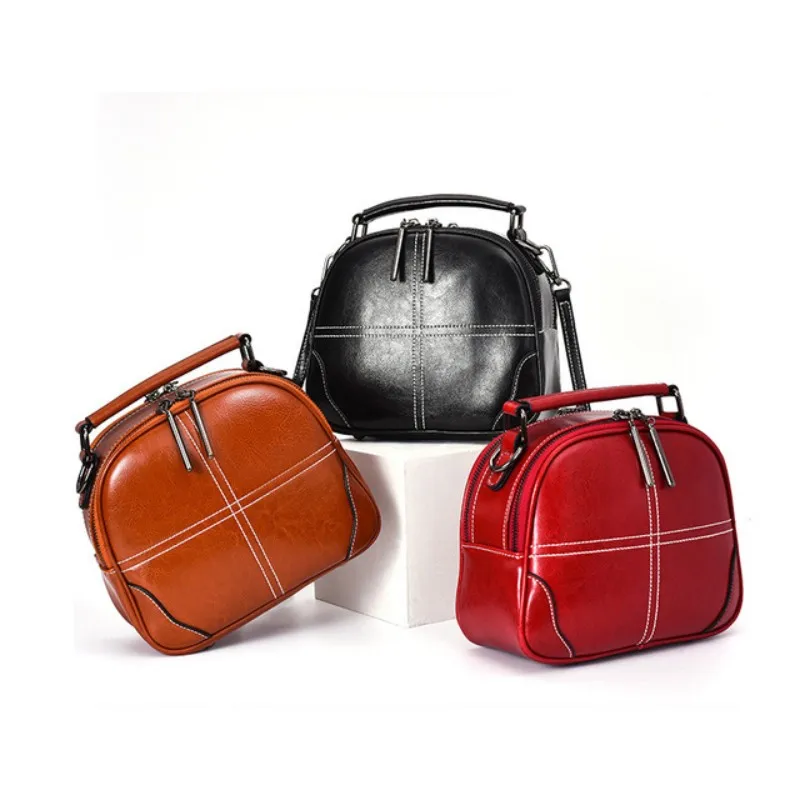 

Fashion Women Split Leather Handbag Ladies Shoulder Bag Luxury Brand Design Messenger Bag Leather Crossbody Bags High Quality