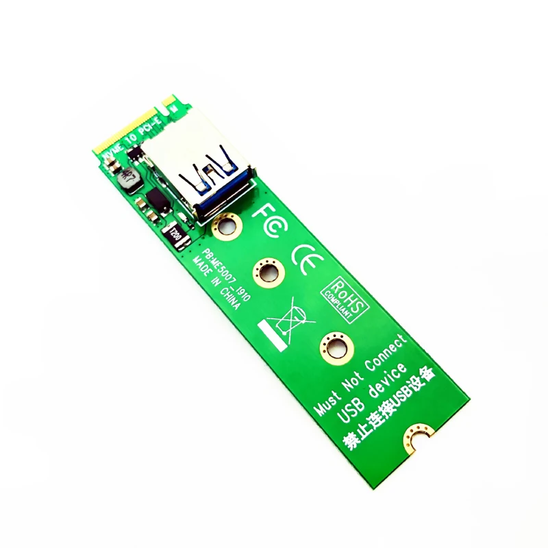 Переходная карта NVME M.2 M-Key для PCI-E X1 PCI Express разъем PCIE 1X Riser 60 см USB 3 0 кабель