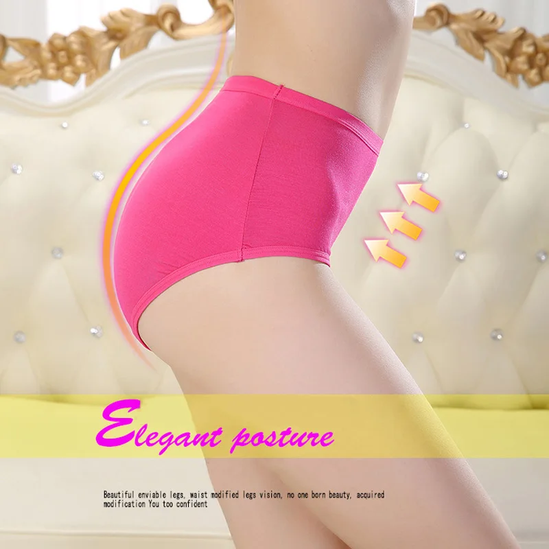 Женские трусы из бамбукового волокна 3 шт./компл. большие размеры | Женская одежда