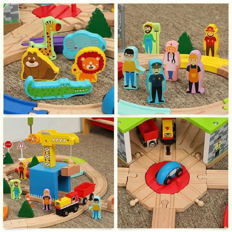 Железная дорога железнодорожные пути костюм игрушки магнитная электровоз