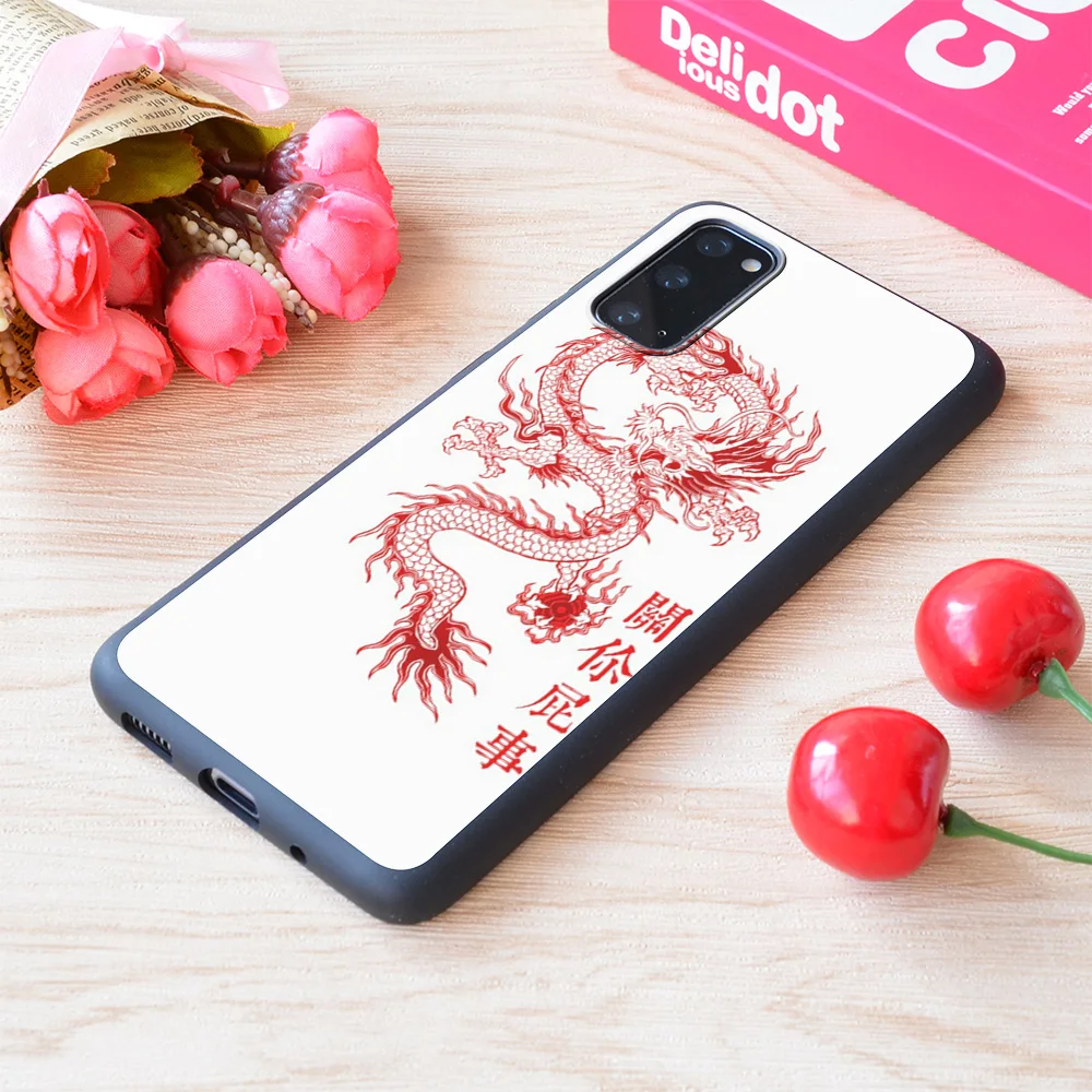 

For Samsung Galaxy Traditional Dragon Print Soft Matt Phone Case