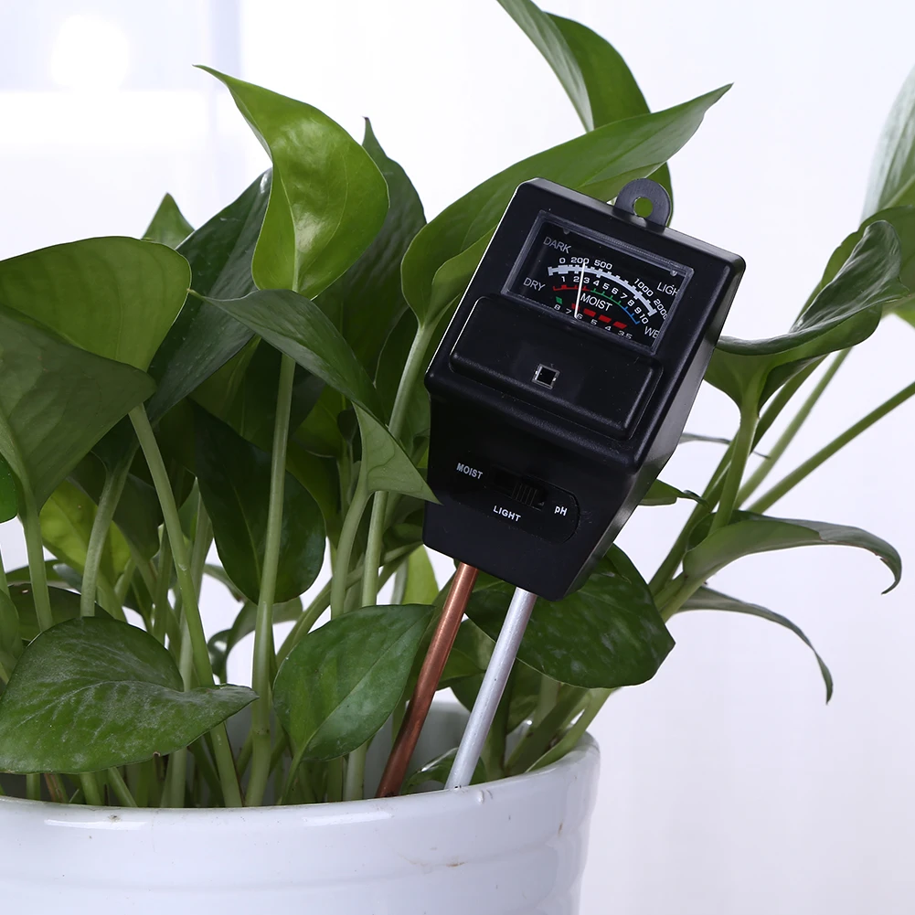 3 в 1 Цифровой тестер почвы влаги солнечного света рН метр для растений цветов