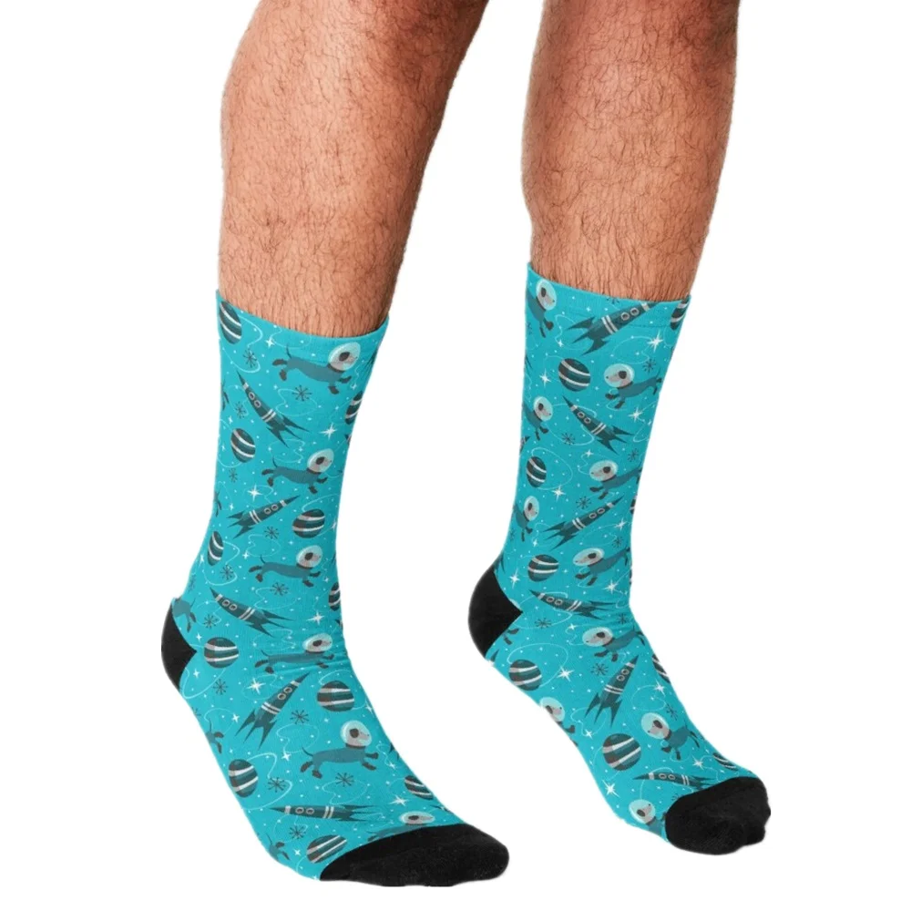 

2021 Men Socks harajuku Daryl's Poncho Printed personality Happy hip hop Novelty Skateboard Crew Casual Crazy Funny Socks