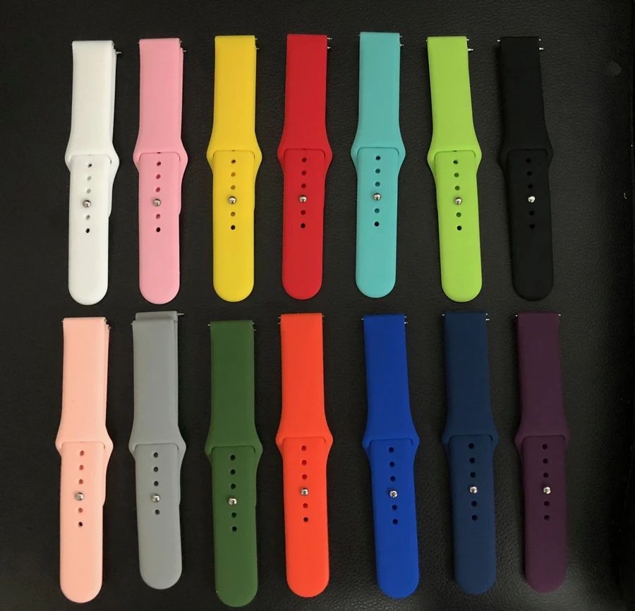 20 мм Силиконовые мягкие полосы для Xiaomi Huami Amazfit Bip BIT ремешок для часов Ремешок Для Galaxy Watch 42 мм для gear S4 браслет