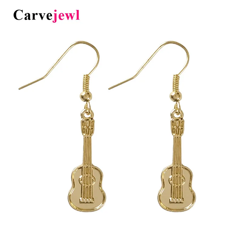 Модные золотые антисеребристые гитарные клипсы Carvejewl корейские креативные