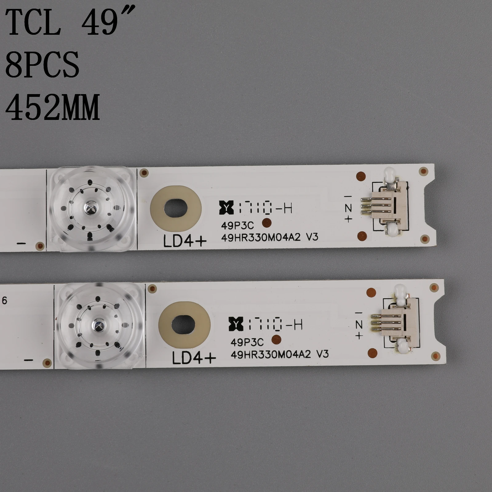 LED Backlight lamp strip 4leds for TCL D49A620U B49A81S-UD L49P1-UD 49P3 49P3C 49P3F 4C-LB4904-HR06J HR07J 49HR330M04A2 V3