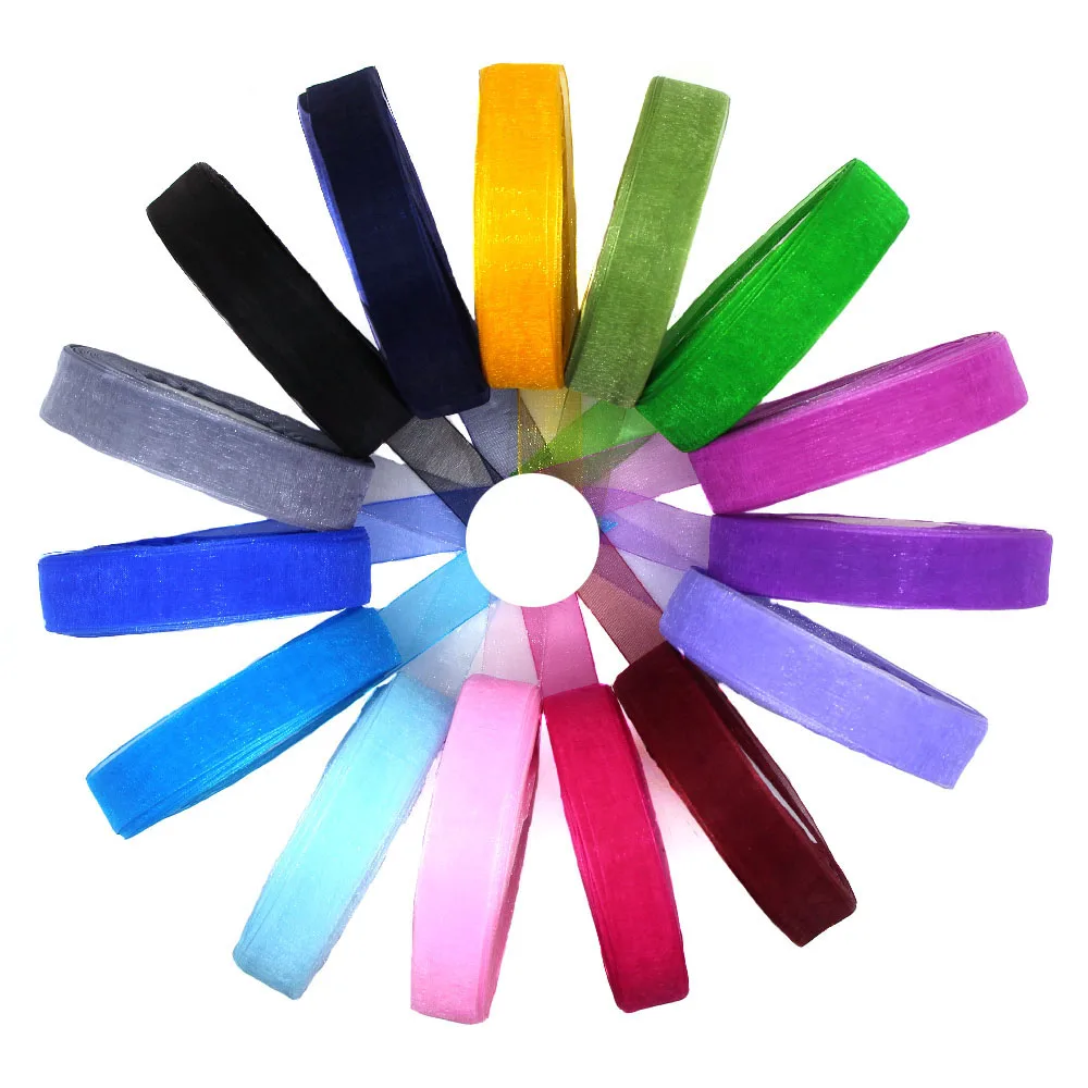 Лента из органзы 50 ярдов/рулонная лента декоративная искусственные розы для