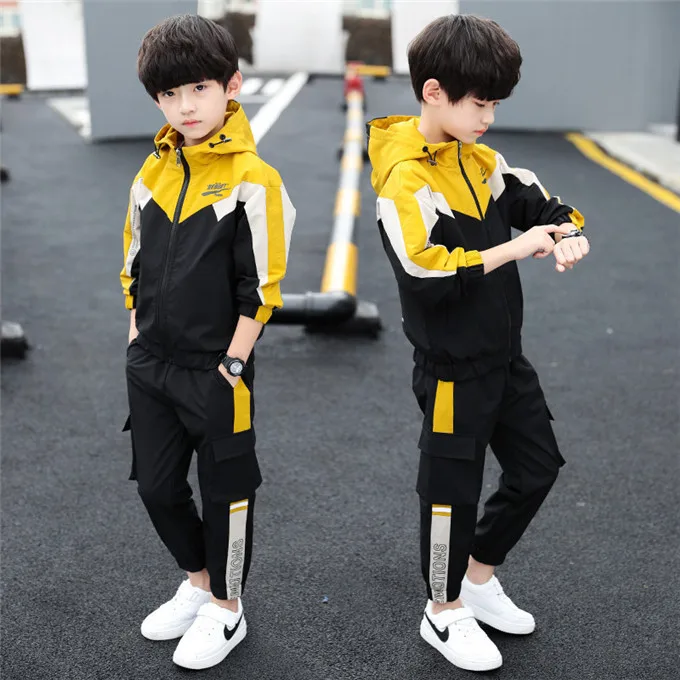 Новое поступление, весенний комплект детской одежды, модный спортивный костюм для детей, спортивный костюм для мальчиков, комплекты одежды для мальчиков 4, 6, 8, 10, 12, 13 лет - Цвет: as picture