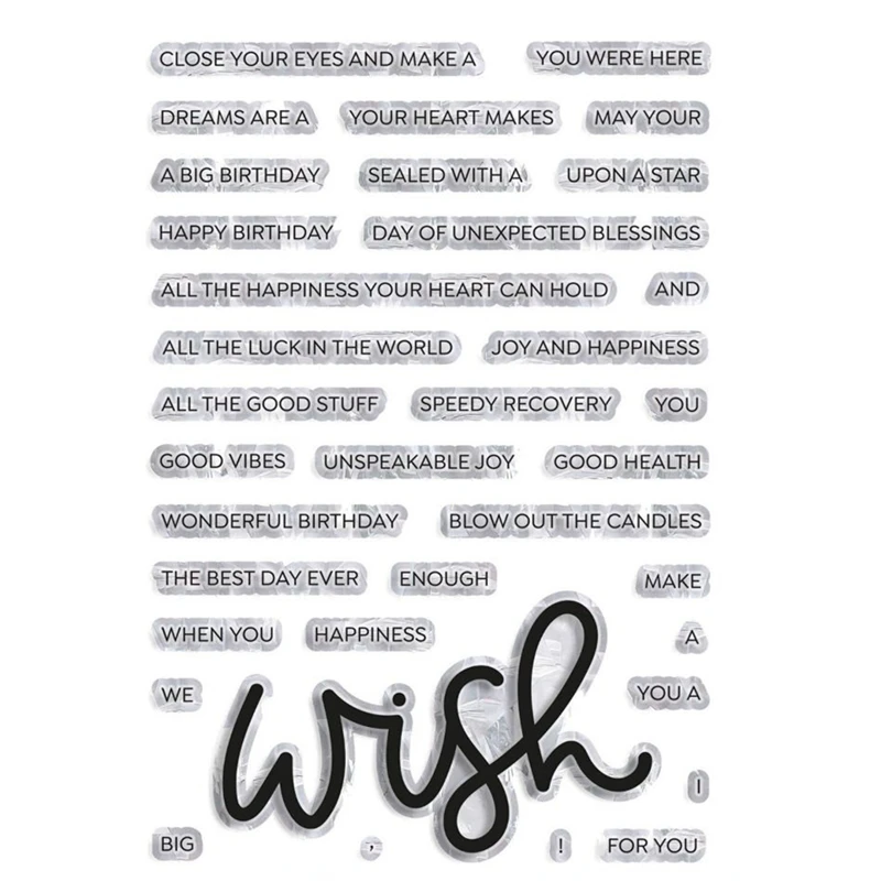 Прозрачный силиконовый штамп/печать FXL Wish для скрапбукинга своими