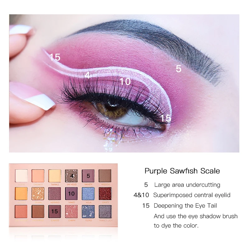 New Changeable Nude Eye Shadow Beauty Palette Makeup Kit 18 Colors Matte Shimmer Glitter Eyeshadow Powder Waterproof Pigmented |