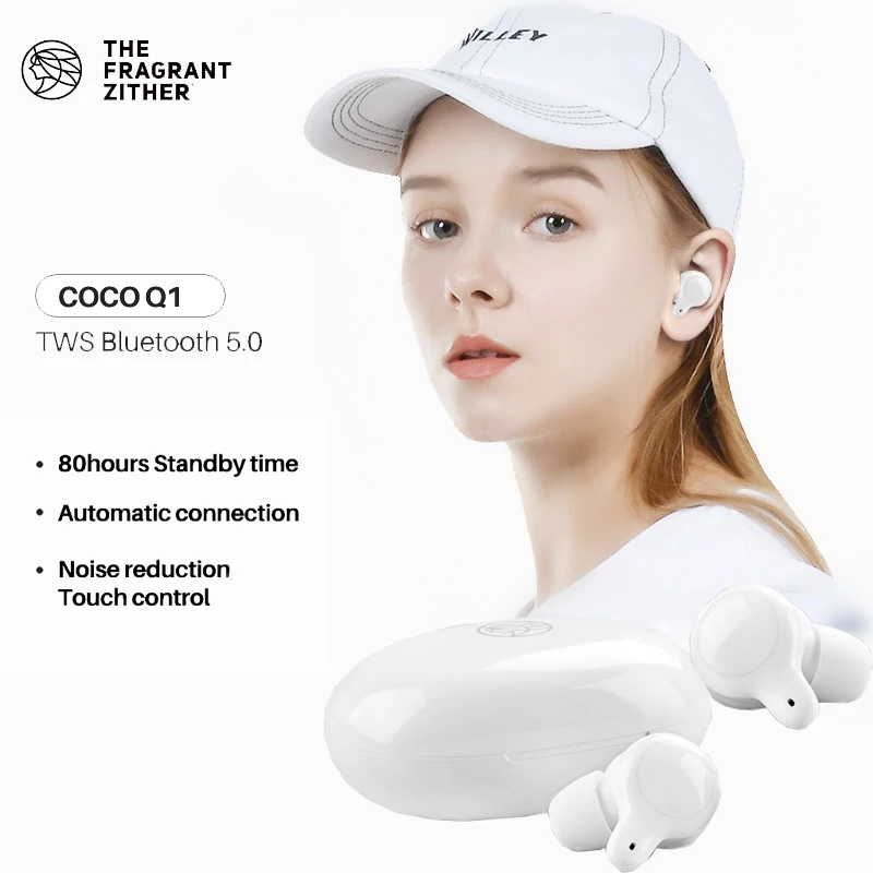 

Наушники-вкладыши TFZ COCO Q1 Bluetooth 5,0, беспроводные, с сенсорным управлением, с шумоподавлением, с микрофоном